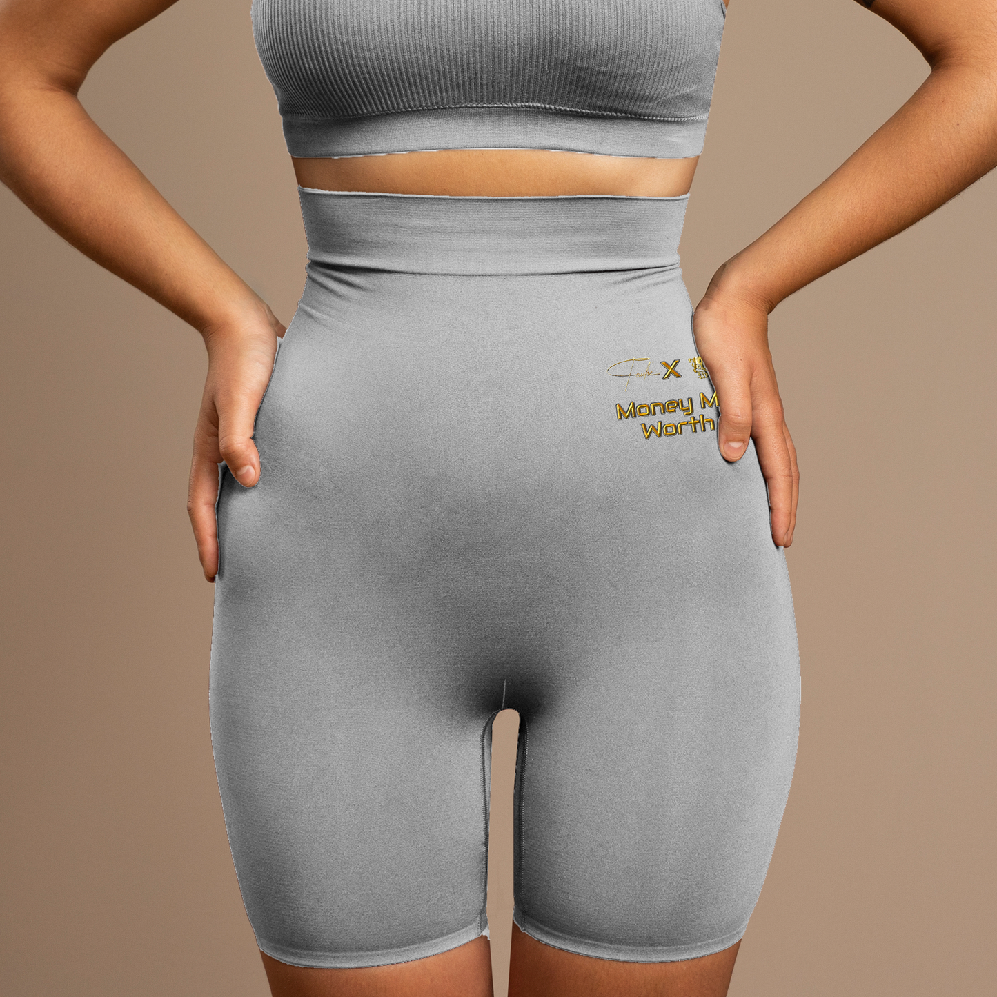 Women's Money Me Worth Biker Shorts High Waisted