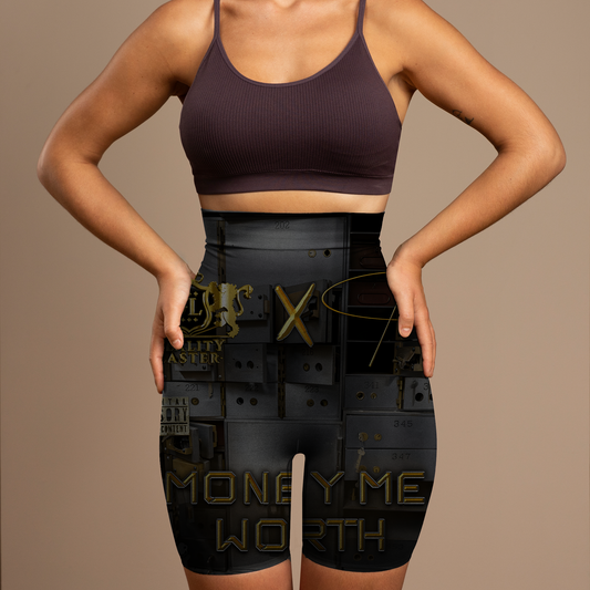 Women's Money Me Worth Biker Shorts High Waisted