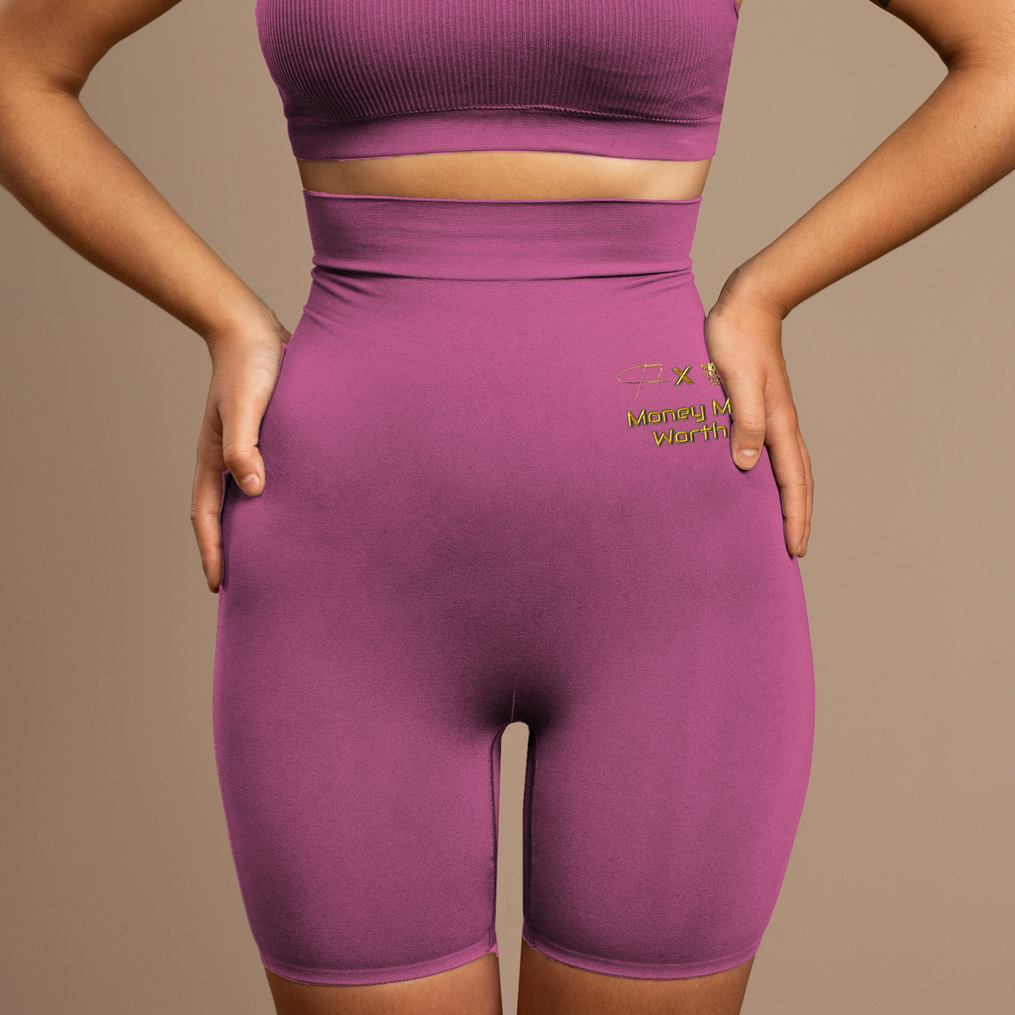 Women's Money Me Worth Biker Shorts High Waisted