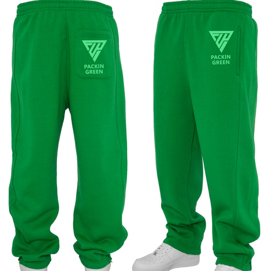 Men's Packin green Baggy Sweatpants (Green)