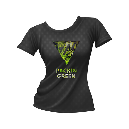 Women's Black Packin Green Tee Shirts