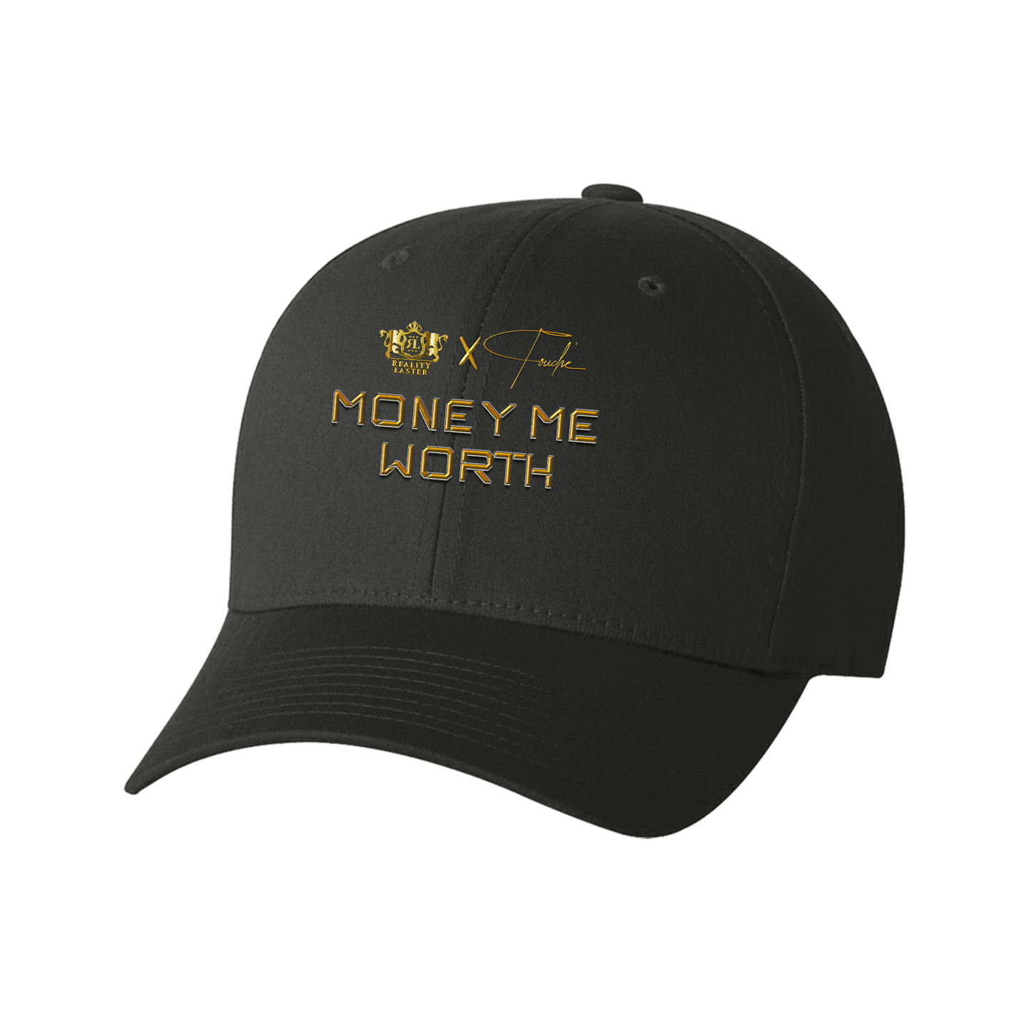 Men's Black Money Me Worth Snap Back Baseball Cap